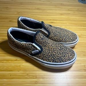 Junior Kids leopard Vans - size 4.5